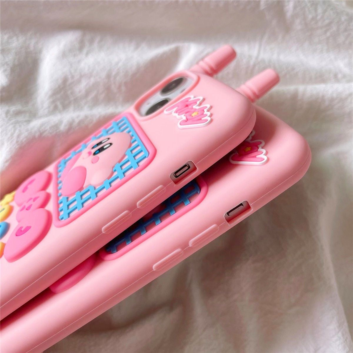 Kirby pink dial phone design Case