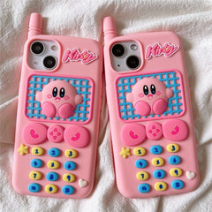 Kirby pink dial phone design Case