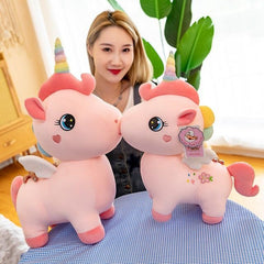 Super Soft Pink Unicorn Plush Toy - Cute Cloth Doll & Sleeping Pillow for Girls