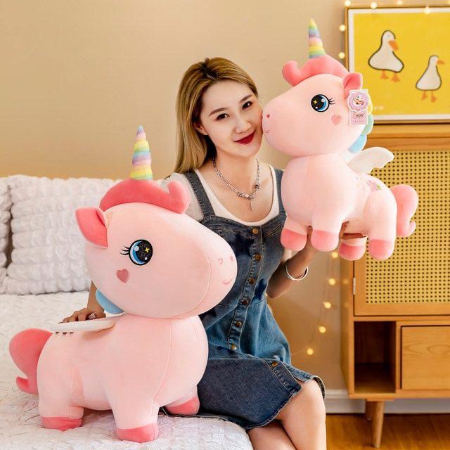 Super Soft Pink Unicorn Plush Toy - Cute Cloth Doll & Sleeping Pillow for Girls