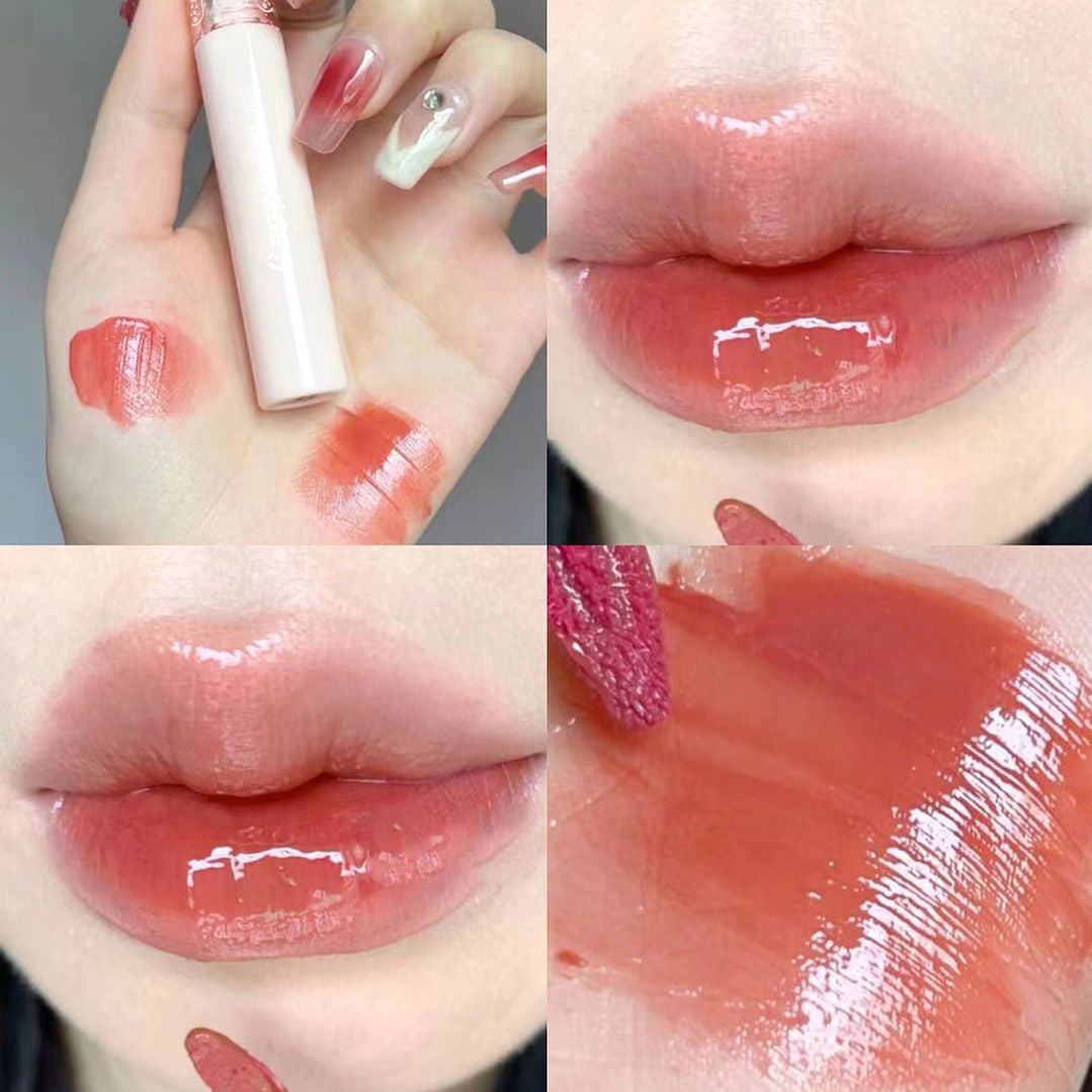 Bubble lip glaze water light glass lip gloss lipstick lasting and not fading lip gloss.