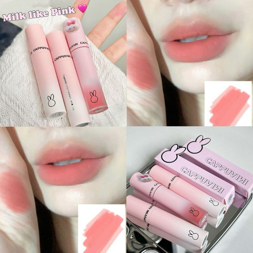 Cappuvini’s Pink moisturising macaroon lip tint.