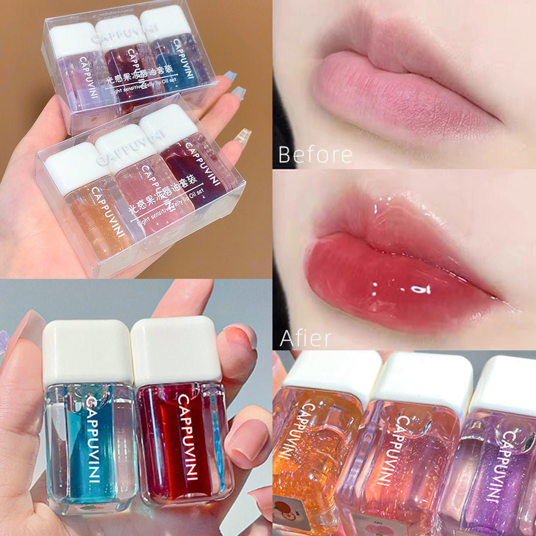 The secret to jelly lips, transparent lip gloss to moisturize and nourish pouty lips