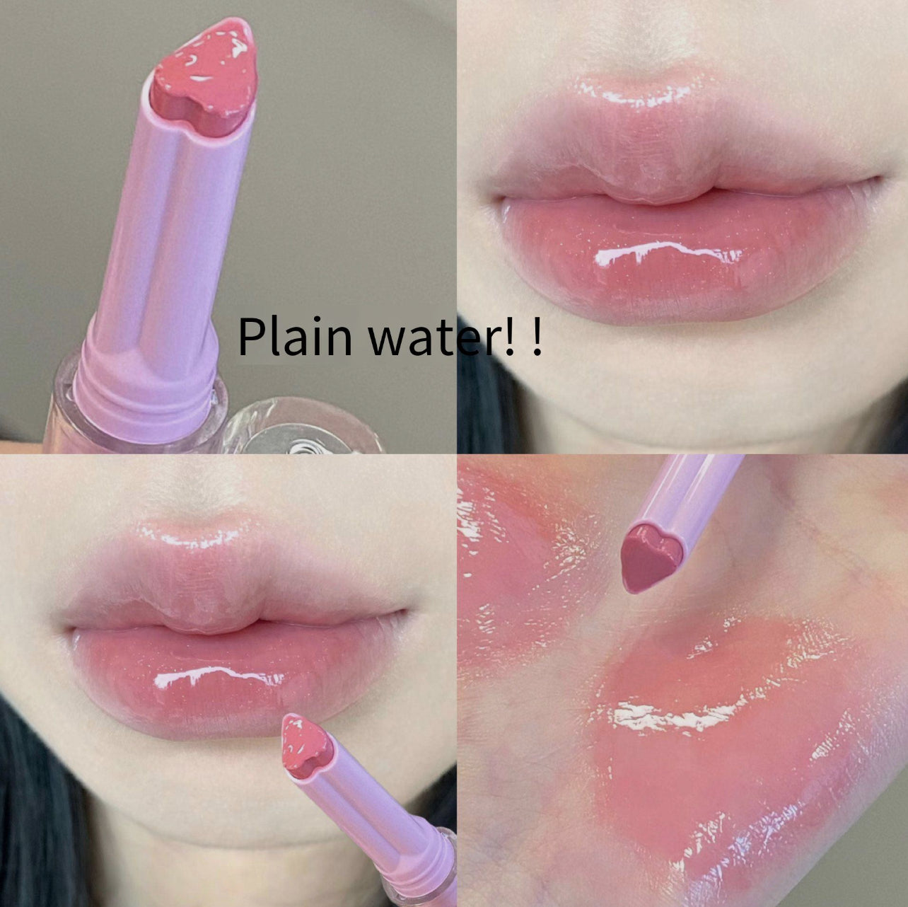 Jelly lip brightening push-button pink rabbit dewy lip gloss moisturizing lipstick