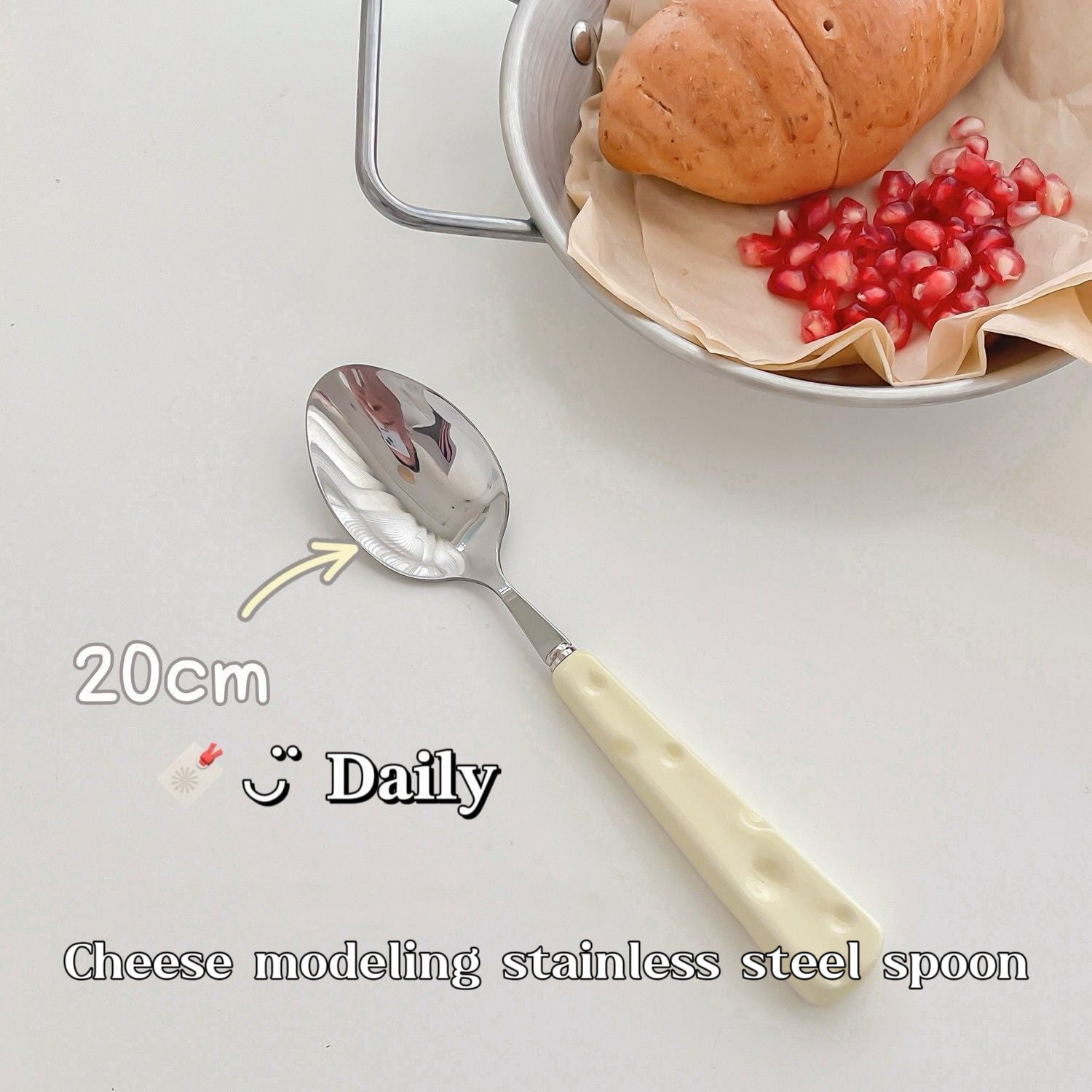 Cute Cheese-Themed Cutlery Set – Portable Spoon, Fork, and Chopsticks with Storage Case for Students & Kids