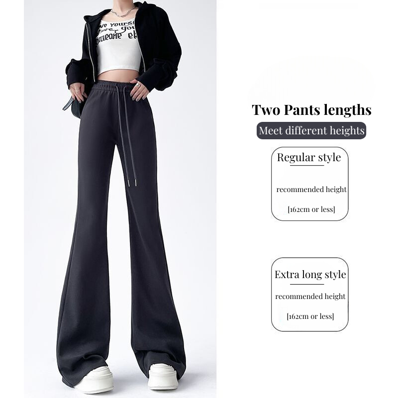 Flared high-waisted slimming bootcut pants, versatile American-style casual pants