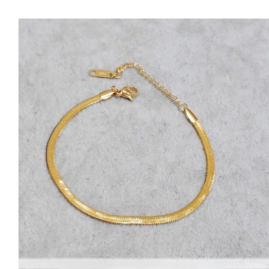 Flat Snake Bone Chain Blade Link Widy Korean Style Me Version Shininimalist Versatile Bracelet.