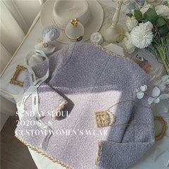 Knitted Purple Cardigan HSN:SKU:NI002