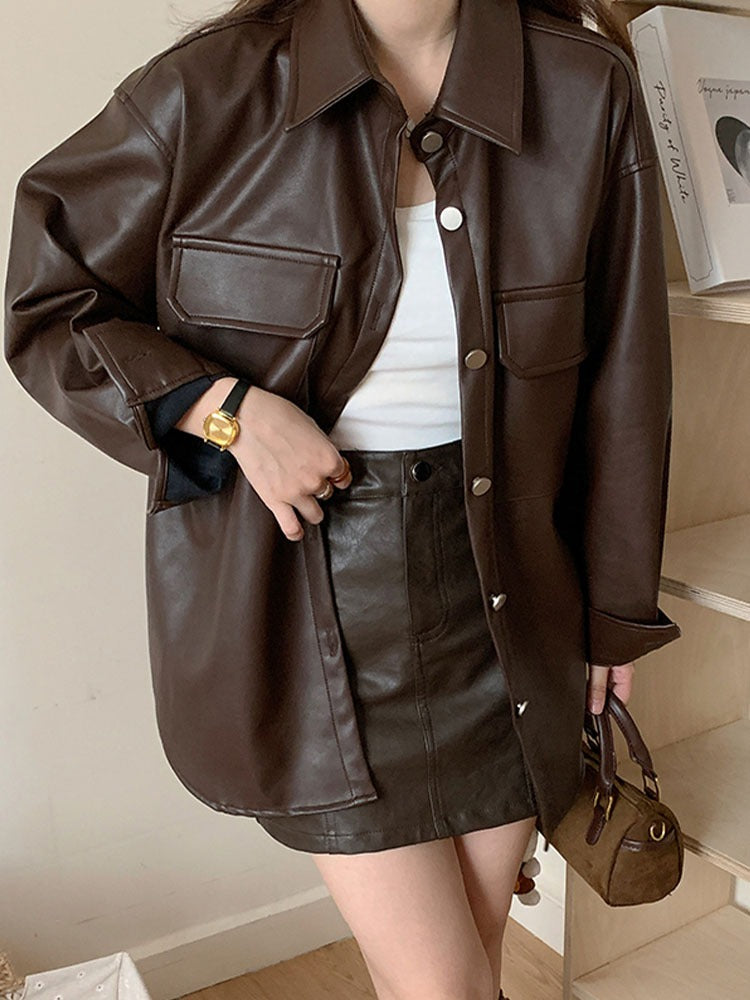 Brown leather Jacket