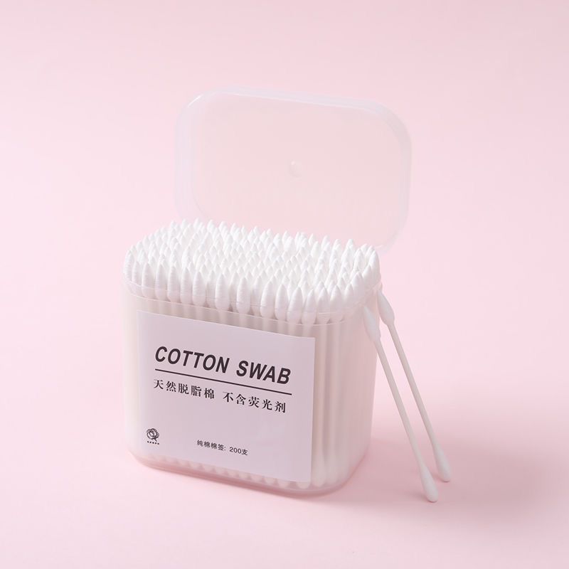 Double-Head Cotton Swabs with Pointed Tips – Precision for Makeup, Ear Cleaning & Beauty Care, Sterilized, Disposable, Non-Medical,Environmentallyfriendly.