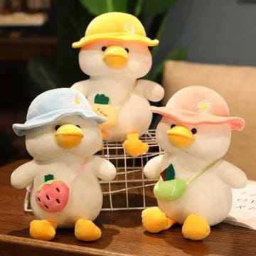 Bag Cap Duck Soft Toy | Plush Duck Toy with Bag and Cap Design