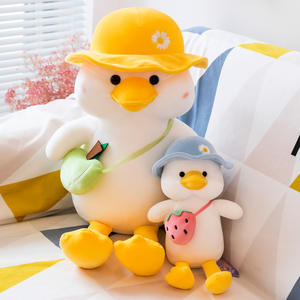 Bag Cap Duck Soft Toy | Plush Duck Toy with Bag and Cap Design