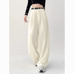 High-Waist Wide-Leg Trousers Women - Elegant Loose Straight-Leg Pants