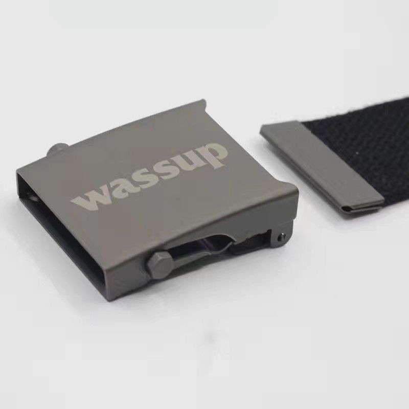 WASSUP Vintage Distressed Automatic Buckle Belt - Unisex Casual Alloy Canvas Woven Strap