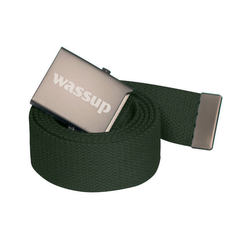 WASSUP Vintage Distressed Automatic Buckle Belt - Unisex Casual Alloy Canvas Woven Strap