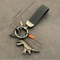 Suede Keychain - Popular Cute Dinosaur Charm, Adorable Cartoon Car Keyring.