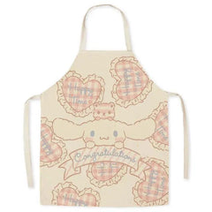 Cute Cinnamon Dog Parent-Child Apron, Adult Neck-Hanging, No-Wash Cotton Linen Fabric, Kitchen Oil-Proof Sleeveless Waist Apron Wholesale