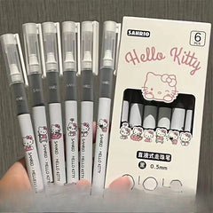 Hello Kitty Liquid Ink Rollerball Pen – High-Quality, Quick-Drying 0.5mm Black Pen, Cute Design for Exams and Writing