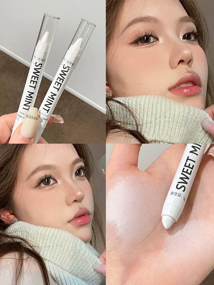 Glitter Eyeliner Highlighter Pencil Long Lasting Brightening Eyes Corner Pearly White Eyeshadow Pen Shiny Eye Cosmetic