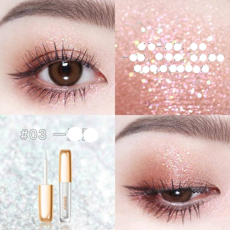 Novo Crystal Glitter Eyeshadow: High-Pigment, Quick-Drying, and Long-Lasting Beauty with High Impact Sparkle