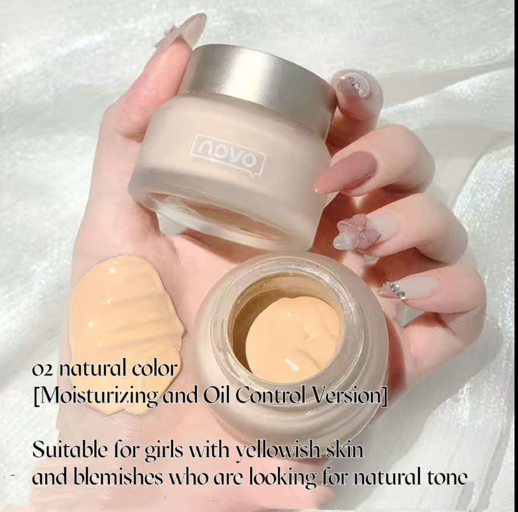 Genuine novo liquid foundation dry skin mixed oil skin concealer moisturizing long-lasting non-makeup bb cream.