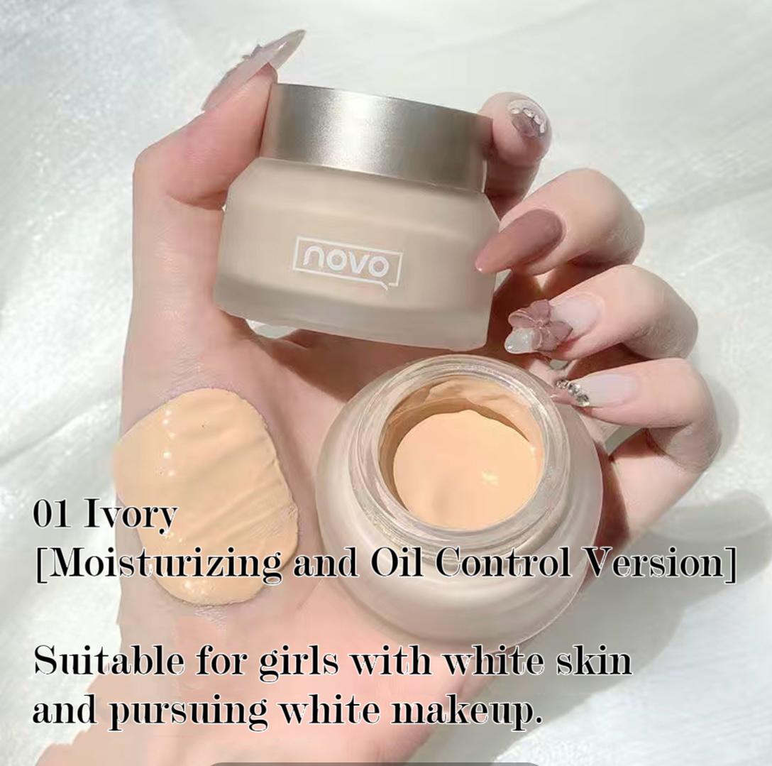 Genuine novo liquid foundation dry skin mixed oil skin concealer moisturizing long-lasting non-makeup bb cream.