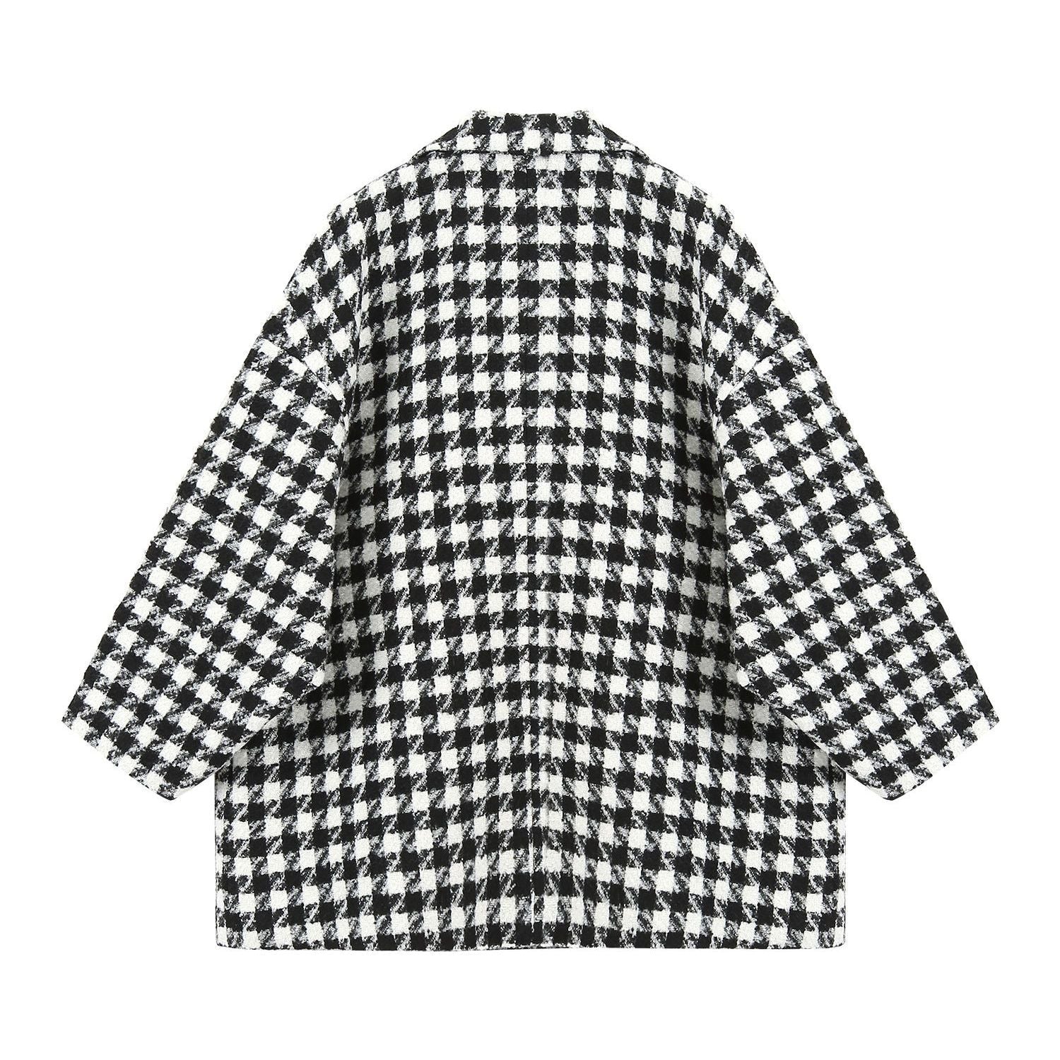 Checkered pattern black-white-Gray thick blazers