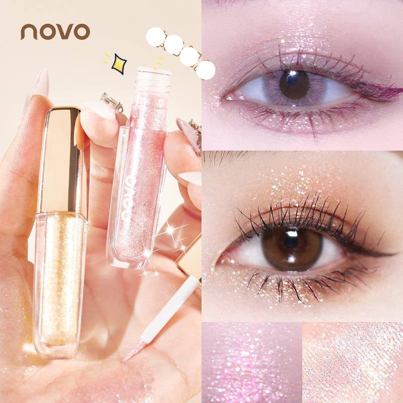 Novo Crystal Glitter Eyeshadow: High-Pigment, Quick-Drying, and Long-Lasting Beauty with High Impact Sparkle