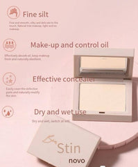 Novo Powder Perfection: Oil Control, Long-lasting Makeup, Concealer, Waterproof Brilliance in a Dual Dry and Wet Formula