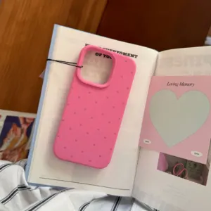INS Heart Liquid Silicone and Hard Phone Case - Simple Couple Design for Apple Phones