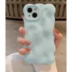 Bubble Cloud Wave iPhone Case – Matte Solid Color Cover for iPhone  Series - Image 7