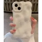 Bubble Cloud Wave iPhone Case – Matte Solid Color Cover for iPhone  Series - Image 6