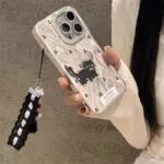 Black Cat Floral Phone Case – Soft Shockproof Aesthetic Cover - Image 4