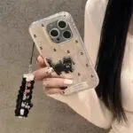 Black Cat Floral Phone Case – Soft Shockproof Aesthetic Cover - Image 3