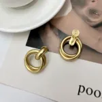 Baroque Metal No-Hole Ear Clips for Women | Exaggerated INS Style Round Hoop Earrings - Image 2
