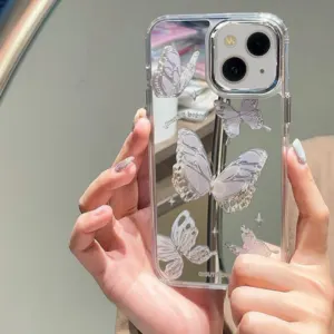 Butterfly Mirror iPhone Case – Elegant Reflective Design
