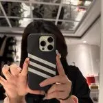 Creative White Stripe Minimal Phone Case for iPhone