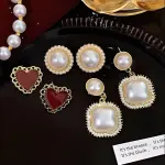 Pearl Stud Earrings Set - Unique Lightweight Luxury Design - Image 4