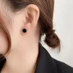 Titanium Steel Roman Numeral Stud Earrings – Niche Luxury Design, High-End Fashion Earrings - Image 9