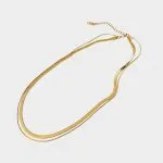 Double Layered Snake Chain Necklace for Women – High-End Gold Titanium Steel Vintage Clavicle Choker - Image 8