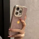 Electroplated Snow Velvet Phone Case – Soft & Stylish Protection