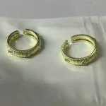 Vintage Wide Band Rhinestone Ring – Brushed Retro Statement Ring for Women - Image 2