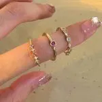 Delicate Zircon Heart Ring – Adjustable Sweetheart Statement Ring for Women