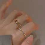 Delicate Zircon Heart Ring – Adjustable Sweetheart Statement Ring for Women - Image 9