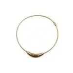 Minimalist Curved Tube Titanium Steel Choker – Fade-Resistant Metal Statement Necklace - Image 4