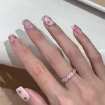 Dopamine Pink Zircon Ring – Colorful Pavé Stacking Band, Light Luxury Style - Image 5