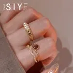 French Retro Cat’s Eye Double-Layer Ring – INS Style Adjustable Luxury Ring for Women - Image 4
