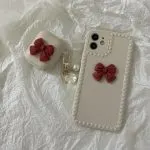 Princess Bow Pearl Shell Wireless Earbuds Case - Image 9