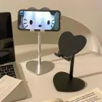 Cute Heart-Shaped Adjustable Phone & Tablet Stand – Universal Foldable Desk Holder - Image 5