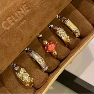 Vintage Wide Band Rhinestone Ring – Brushed Retro Statement Ring for Women